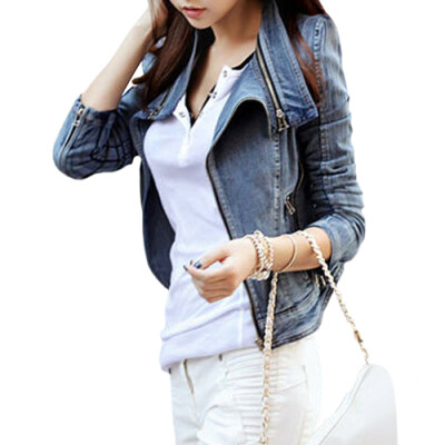 CT&HF Women Personality Handsome Cowboy Coat Women Leisure Fashion Pure Color Coat Korean Temperament Sweet Pure Cotton Coat
CT&HF Women Personality Handsome Cowboy Coat Women Leisure Fashion Pure Color Coat Korean Temperament Sweet Pure Cotton Coat