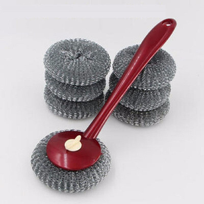 Kitchen cleaning brush hanging Long-handled PP TPR Stainless Steel Balls Pot Scourer Bigger Can Split replaced skid resistance
Kitchen cleaning brush hanging Long-handled PP TPR Stainless Steel Balls Pot Scourer Bigger Can Split replaced skid resistance
