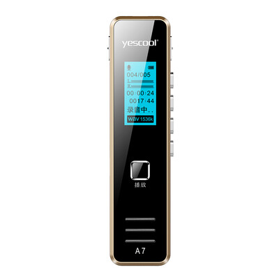 Yescool A7 recording pen professional micro HD remote intelligent noise reduction learning conference interview digital lithium battery lossless MP3 player 32G gold
Yescool A7 recording pen professional micro HD remote intelligent noise reduction learning conference interview digital lithium battery lossless MP3 player 32G gold