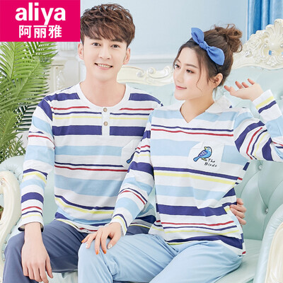 Aria pyjamas female autumn cotton long-sleeved couple pajamas men autumn cotton student ladies home service female autumn suit ALY20011-15 male color strip bird
Aria pyjamas female autumn cotton long-sleeved couple pajamas men autumn cotton student ladies home service female autumn suit ALY20011-15 male color strip bird