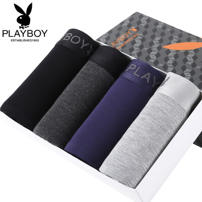 Playboy Mens Underwear Mens Solid Color Elastic Breathable Waist Boxer Boxes Panties Gift Box 4 Pack Black Deep Hemp Grey Blue Flower Gray 3XL
Playboy Mens Underwear Mens Solid Color Elastic Breathable Waist Boxer Boxes Panties Gift Box 4 Pack Black Deep Hemp Grey Blue Flower Gray 3XL