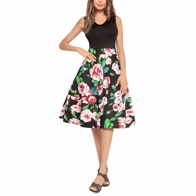 BOFUTE New Europe America Summer season Womens clothing V-neck sleeveless vest Big pendulum printing Dresses A0011
BOFUTE New Europe America Summer season Womens clothing V-neck sleeveless vest Big pendulum printing Dresses A0011