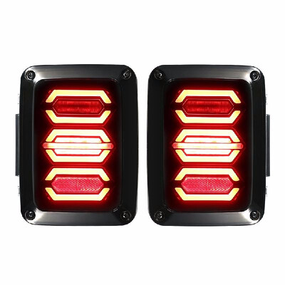 Pair of Smoked LED Rear Tail Lights Brake Turn Signal Reverse Lamps for Jeep Wrangler JK 07-17
Pair of Smoked LED Rear Tail Lights Brake Turn Signal Reverse Lamps for Jeep Wrangler JK 07-17