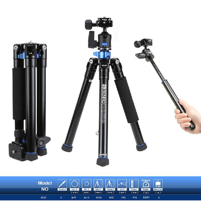 Benro IS05 Portable Light Aluminum Alloy Tripod Kit Center Column Can Turn to Selfie Stick for Smartphone Mirrorless Camera DSLR C
Benro IS05 Portable Light Aluminum Alloy Tripod Kit Center Column Can Turn to Selfie Stick for Smartphone Mirrorless Camera DSLR C