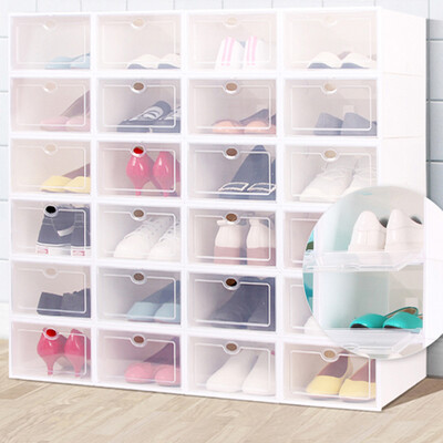 Jinghuisi Chuang JH0659 transparent shoe box plastic front open stackable storage box combination dustproof moisture-proof 6 Pack
Jinghuisi Chuang JH0659 transparent shoe box plastic front open stackable storage box combination dustproof moisture-proof 6 Pack