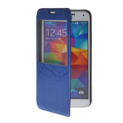 MOONCASE View Window Leather Side Flip Pouch Slim Shell Back Case Cover for Samsung Galaxy S5 I9600 Blue
MOONCASE View Window Leather Side Flip Pouch Slim Shell Back Case Cover for Samsung Galaxy S5 I9600 Blue