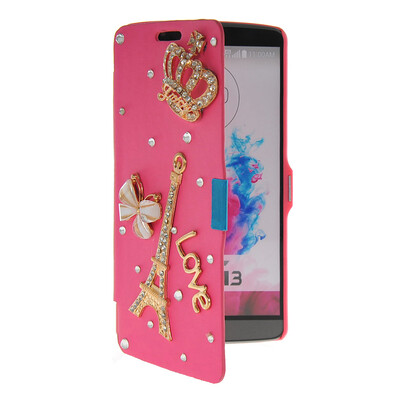 MOONCASE Bling Rhinestone Crystal Ultre Slim Leather Side Flip Wallet Shell Back Case Cover for LG G3 Hot pink
MOONCASE Bling Rhinestone Crystal Ultre Slim Leather Side Flip Wallet Shell Back Case Cover for LG G3 Hot pink