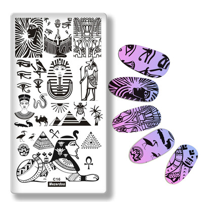 Mezerdoo Pyramid Snake Egypt Theme Nail Art Stainless Plate Image Stamping Plates DIY Manicure Printing Template Plate Tool C16
Mezerdoo Pyramid Snake Egypt Theme Nail Art Stainless Plate Image Stamping Plates DIY Manicure Printing Template Plate Tool C16