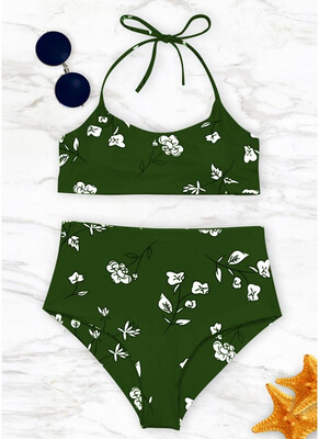 2018 Women Swimwear Floral Print Halter Bandage Backless Swimsuit Beach Wear Bikini Set
2018 Women Swimwear Floral Print Halter Bandage Backless Swimsuit Beach Wear Bikini Set