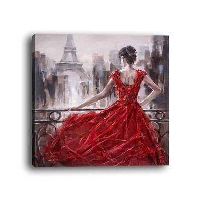 Framed canvas modern living room bedroom background wall character red dress back decoration decorative painting
Framed canvas modern living room bedroom background wall character red dress back decoration decorative painting