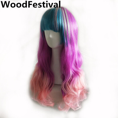 WoodFestival cosplay wigs for women curly synthetic hair wigs with bangs wig long brownSky bluepink ombre wig heat resistant
WoodFestival cosplay wigs for women curly synthetic hair wigs with bangs wig long brownSky bluepink ombre wig heat resistant