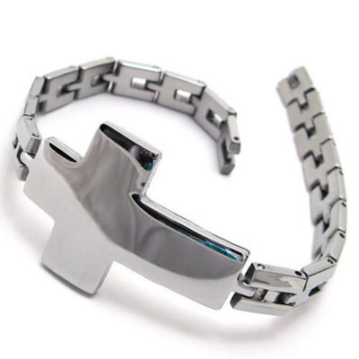 Hpolw silver Stainless Steel Cross white crystal Bolt buttoned BraceletsQuality guaranteecolorfastsell very well
Hpolw silver Stainless Steel Cross white crystal Bolt buttoned BraceletsQuality guaranteecolorfastsell very well