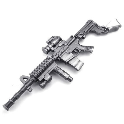 Hpolw Jewelry Mens Vintage Style Army Style Gun Model Alloy Pendant Necklace,24 inch Black Stainless Steel Chain
Hpolw Jewelry Mens Vintage Style Army Style Gun Model Alloy Pendant Necklace,24 inch Black Stainless Steel Chain