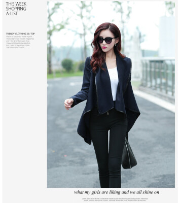 Autumn Winter Trench Coat Women Irregular Collar Lapel Side Zipper Woolen Coat Women Loose Sweater Outwear Plus Size -4XL
Autumn Winter Trench Coat Women Irregular Collar Lapel Side Zipper Woolen Coat Women Loose Sweater Outwear Plus Size -4XL