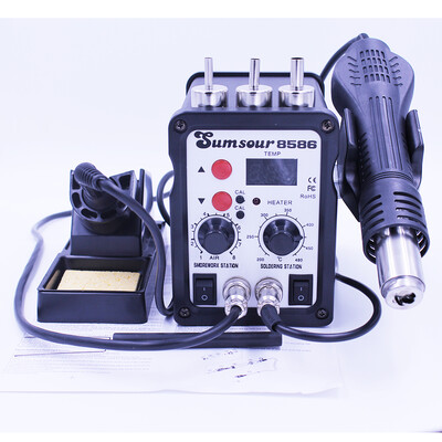 SumSour 8586 SMD Паяльная паяльная станция Hot Air Gun Паяльник 110V / 220V 700W 2 В 1 Сварочный инструмент для распайки
SumSour 8586 SMD Паяльная паяльная станция Hot Air Gun Паяльник 110V / 220V 700W 2 В 1 Сварочный инструмент для распайки