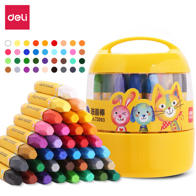 Deli deli 36 color student hex rod silky oil pastels childrens crayon painting pen 72093
Deli deli 36 color student hex rod silky oil pastels childrens crayon painting pen 72093