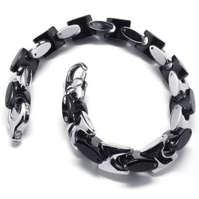 Hpolw Mens fashion originality silver&black Stainless Steel Geometry Lobster Clasps Bracelet
Hpolw Mens fashion originality silver&black Stainless Steel Geometry Lobster Clasps Bracelet