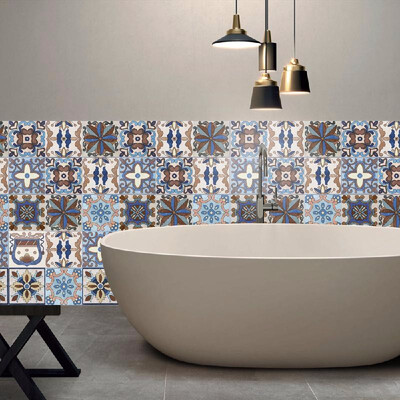 196 8 Inches PVC Waterproof Self-adhesive 3D Vintage Colorful Tile Wallpaper Roll Wall Floor Contact Paper Stickers Covering Dec
196 8 Inches PVC Waterproof Self-adhesive 3D Vintage Colorful Tile Wallpaper Roll Wall Floor Contact Paper Stickers Covering Dec
