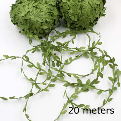 20 Meter Silk Leaf-Shaped Handmake Artificial green Leaves Wedding Decoration DIY Wreath Gift Scrapbooking Craft Fake Flower
20 Meter Silk Leaf-Shaped Handmake Artificial green Leaves Wedding Decoration DIY Wreath Gift Scrapbooking Craft Fake Flower