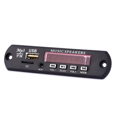 Car Digital LED 12V MP3 Player Decoder Board Panel Support FM Radio USB TF AUX Remote Display Support FM remote display