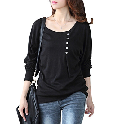 CT&HF Women Fashion Leisure T-Shirt Temperament Sweet Loose Long-Sleeved T-Shirt Contracted Personality Pure Color Cotton Tops
CT&HF Women Fashion Leisure T-Shirt Temperament Sweet Loose Long-Sleeved T-Shirt Contracted Personality Pure Color Cotton Tops