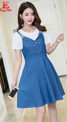 XL XXL 3XL 4XL 5XL plus size cotton casual new summer 2018 women jeans dress sleeveless big size blue denim tow piece set lady
XL XXL 3XL 4XL 5XL plus size cotton casual new summer 2018 women jeans dress sleeveless big size blue denim tow piece set lady