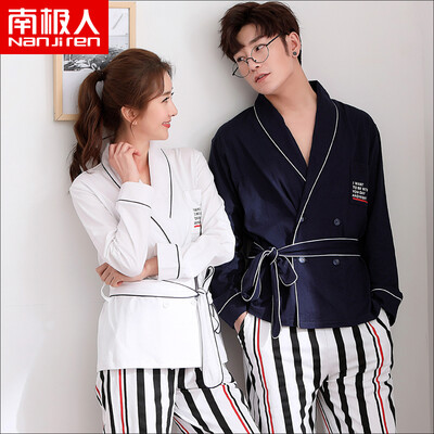 Antarctic cotton pajamas male Korean version of the kimono couple pajamas women can wear long-sleeved casual home service suits womens kimono sets XL
Antarctic cotton pajamas male Korean version of the kimono couple pajamas women can wear long-sleeved casual home service suits womens kimono sets XL