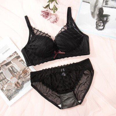 Xia Weifang lace stripe gather adjustment underwear comfortable no trace no rims ladies bra set 52481 black B80
Xia Weifang lace stripe gather adjustment underwear comfortable no trace no rims ladies bra set 52481 black B80