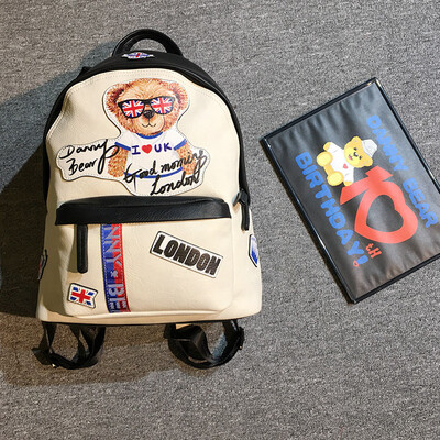 DANNY BEAR Travel Bear Series Backpack Backpack Womens Tide DBJD7116021W White with Black
DANNY BEAR Travel Bear Series Backpack Backpack Womens Tide DBJD7116021W White with Black