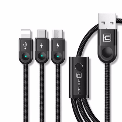 Cafele 3in1 LED Lighting USB Cable for iPhone Micro USB Type C Nylon Weaving USB Cable for iPhone Huawei Xiaomi Fast Charging
Cafele 3in1 LED Lighting USB Cable for iPhone Micro USB Type C Nylon Weaving USB Cable for iPhone Huawei Xiaomi Fast Charging