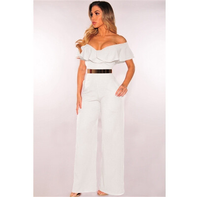 2018 New Fashion Women Sexy Strapless Jumpsuit Falbala Neckline Solid Color Off Shoulder Casual Jumpsuit
2018 New Fashion Women Sexy Strapless Jumpsuit Falbala Neckline Solid Color Off Shoulder Casual Jumpsuit