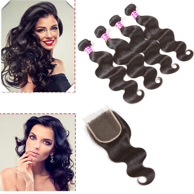 Glary Cheap Brazilian Virgin Hair Wefts Body Wave Human Hair Bundles Wholesale Human Hair Weaves 4 Bundles with Closure
Glary Cheap Brazilian Virgin Hair Wefts Body Wave Human Hair Bundles Wholesale Human Hair Weaves 4 Bundles with Closure