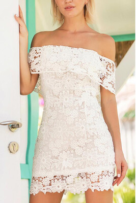 Off-the-Shoulder Lace Floral Crochet Hollow Out Slim Elegant Mini Dress Homecoming Dress
Off-the-Shoulder Lace Floral Crochet Hollow Out Slim Elegant Mini Dress Homecoming Dress