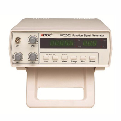 VICTOR VC2002 Function Signal Generator 5 Digits 02 Hz 2 MHz 7 Frequency Digital Function Waveform Generator AC110-220V
VICTOR VC2002 Function Signal Generator 5 Digits 02 Hz 2 MHz 7 Frequency Digital Function Waveform Generator AC110-220V