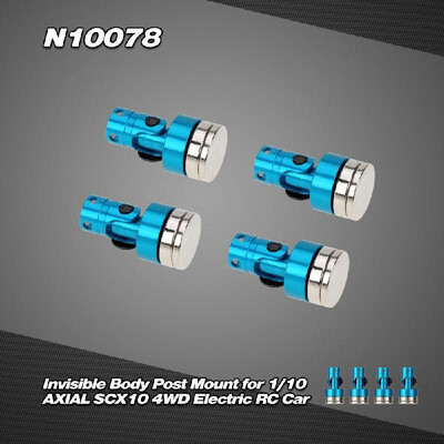 N10078 Upgrade Part Aluminum Alloy Magnetic Stealth Invisible Body Post Mount for 110 AXIAL SCX10 4WD Electric RC Car
N10078 Upgrade Part Aluminum Alloy Magnetic Stealth Invisible Body Post Mount for 110 AXIAL SCX10 4WD Electric RC Car