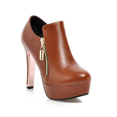 IDIFU Womens Sexy Plain Round Toe Booties with Zipper Chunky High Heel Platform OL Ankle Boots
IDIFU Womens Sexy Plain Round Toe Booties with Zipper Chunky High Heel Platform OL Ankle Boots