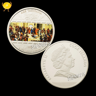World famous painting Raphael Athens Academy Canaletto Venice Cleopatra Commemorative Coins Silver Plated Coin Collectibles
World famous painting Raphael Athens Academy Canaletto Venice Cleopatra Commemorative Coins Silver Plated Coin Collectibles