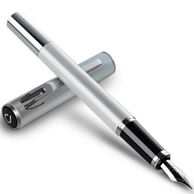 (Deli) Misi Si серия металлической текстуры белый перо серебряный клип перо чернила перо кончик / острый наконечник S675F 
(Deli) Misi Si серия металлической текстуры белый перо серебряный клип перо чернила перо кончик / острый наконечник S675F