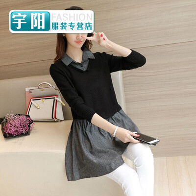 Spring new Korean version of the fake two-piece loose long-sleeved shirt sweaters skirts skirts hair Mao womens tide
Spring new Korean version of the fake two-piece loose long-sleeved shirt sweaters skirts skirts hair Mao womens tide