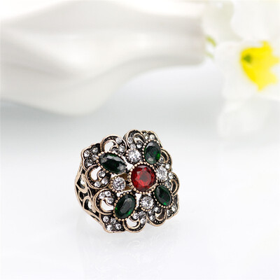 Turkish Square Crystal Ethnic Wedding Rings For Women Antique Gold Color Boho Flower Design Full Rhinestone Ring Jewelry Gifts
Turkish Square Crystal Ethnic Wedding Rings For Women Antique Gold Color Boho Flower Design Full Rhinestone Ring Jewelry Gifts