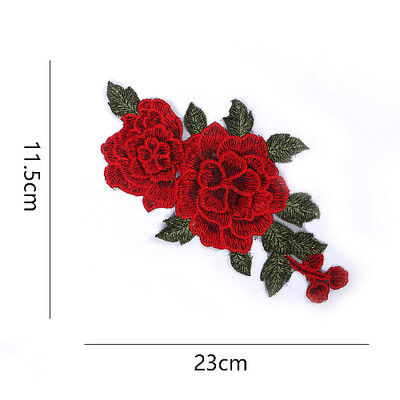 Sunbling Embroidered Patch 3D Red Roses Flower Patches For Women Wedding Dress Clothing Sticker Lace Applique
Sunbling Embroidered Patch 3D Red Roses Flower Patches For Women Wedding Dress Clothing Sticker Lace Applique