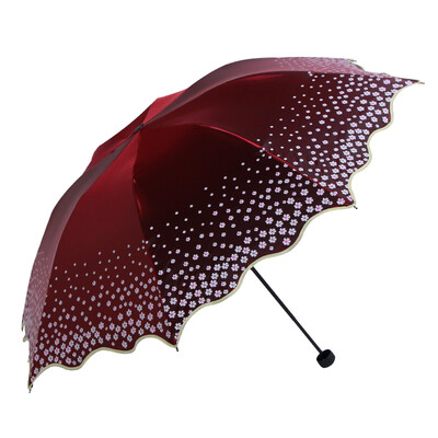 【Jingdong supermarket】 paradise umbrella sunny umbrella folding LHCS4 purple blue vinyl shade sunscreen color change flash technology lady umbrella
【Jingdong supermarket】 paradise umbrella sunny umbrella folding LHCS4 purple blue vinyl shade sunscreen color change flash technology lady umbrella
