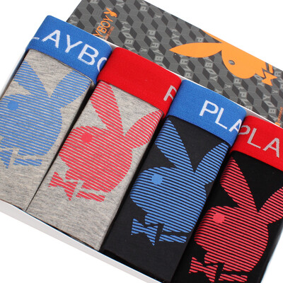 Playboy men&39s underwear Men&39s flat pants printed rabbit head stretch cotton in the waist gift box 4 mixed color code
Playboy men&39s underwear Men&39s flat pants printed rabbit head stretch cotton in the waist gift box 4 mixed color code