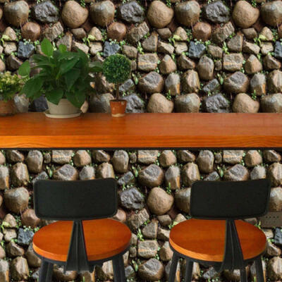 3D Wall Paper Brick Stone Rustic Effect Self-adhesive Wall Stickers House Decor