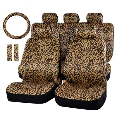 KAWOSEN Luxury Leopard Print Car Seat Cover Universal Fit Seat Belt Padsand 15" Universal Steering Wheel Car Seat Protector
KAWOSEN Luxury Leopard Print Car Seat Cover Universal Fit Seat Belt Padsand 15" Universal Steering Wheel Car Seat Protector
