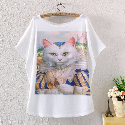 Vintage Spring Summer Digital Printing Girl Womens Loose Short Batwing Sleeve T-shirt
Vintage Spring Summer Digital Printing Girl Womens Loose Short Batwing Sleeve T-shirt