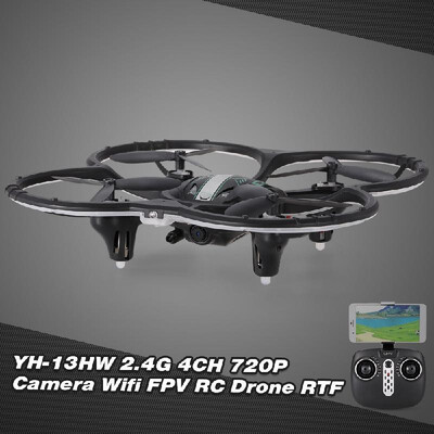 YH YH-13HW 720P Camera Wifi FPV RC Drone 24G 4CH 6-Axis Gyro G-Sensor Selfie Drone RTF Quadcopter UFO
YH YH-13HW 720P Camera Wifi FPV RC Drone 24G 4CH 6-Axis Gyro G-Sensor Selfie Drone RTF Quadcopter UFO