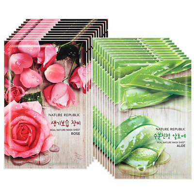 Natural Republic of the original nature park essence of natural clear hydrating rose aloe mask set rose 10 aloe 10
Natural Republic of the original nature park essence of natural clear hydrating rose aloe mask set rose 10 aloe 10