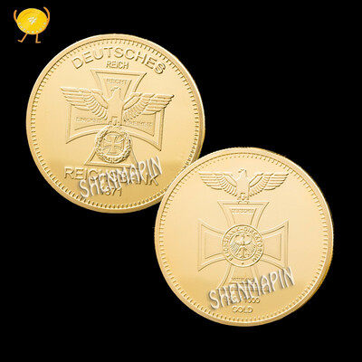 1871 German imperial bank 9991000 gold-plated commemorative coins Germany cross eagle challenges coin collectibles
1871 German imperial bank 9991000 gold-plated commemorative coins Germany cross eagle challenges coin collectibles