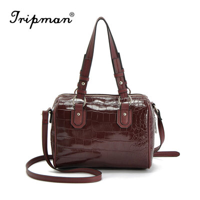 Tripman Vintage Simple PU Leather Women Handbag Lady Wax Oil Leather Shoulder Bag Crocodile Pattern Fashion Womens Shoulder Bag Ladies Messenger Bags Fashion Tote Bowling Bag
Tripman Vintage Simple PU Leather Women Handbag Lady Wax Oil Leather Shoulder Bag Crocodile Pattern Fashion Womens Shoulder Bag Ladies Messenger Bags Fashion Tote Bowling Bag